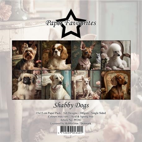 Paper Favourites Shanny Dogs 3x8design 15x15cm 200g